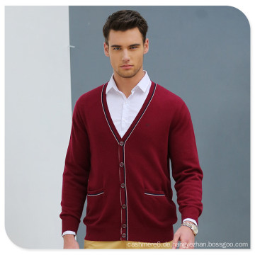 Großhandel Button Cardigan Style 100% Man Cashmere-Pullover